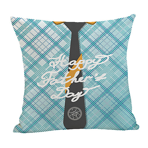 

Double Side Print Father's Day Cushion Cover 1PC Faux Linen Soft Square Throw Pillow Cover Cushion Case Pillowcase for Sofa Bedroom 45 x 45 cm (18 x 18 Inch) Superior Quality Machine Washable
