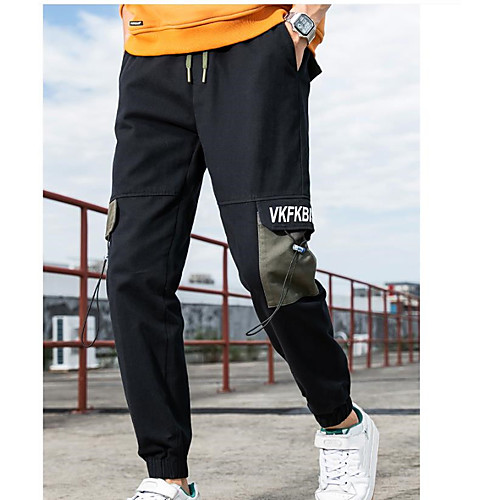 

Men's Cargo Tactical Cargo Pants Letter Full Length Black Army Green