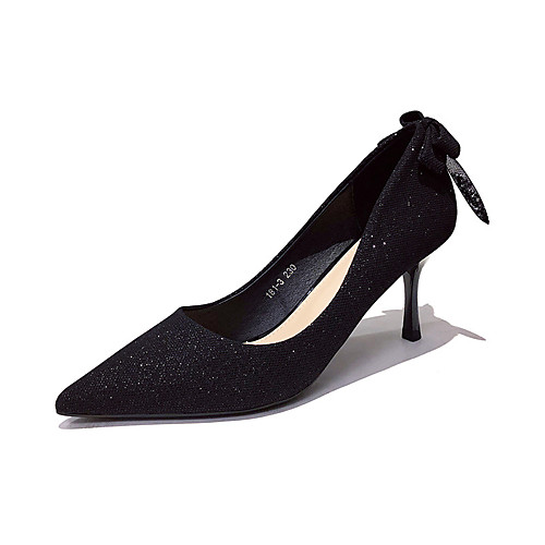

Women's Heels Pumps Leather Solid Colored Black Champagne