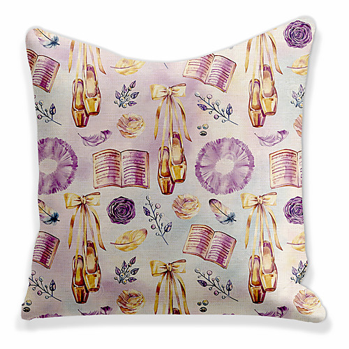 

Cushion Cover 1 Pc Faux Linen Soft Decorative Square Throw Pillow Cover Cushion Case Pillowcase for Sofa Bedroom 45 x 45 cm (18 x 18 Inch) Cartoon Superior Quality Mashine Washable