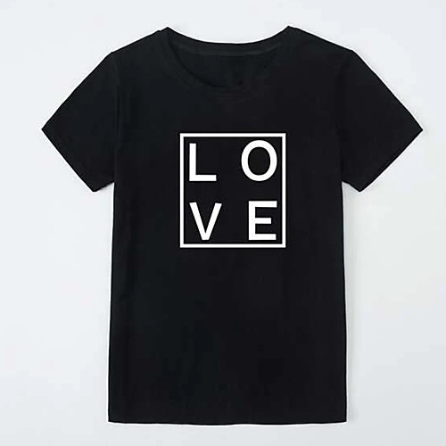 

Men's Unisex Tee T shirt Hot Stamping Graphic Prints Letter Plus Size Print Short Sleeve Casual Tops 100% Cotton Basic Designer Big and Tall Black