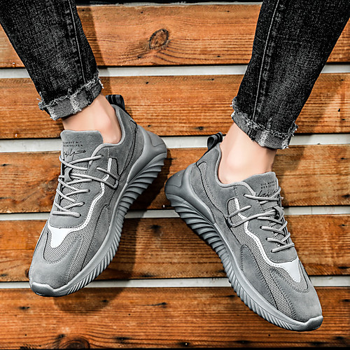 

Men's Trainers Athletic Shoes Lace up Sporty Look Sporty Casual Athletic Outdoor Running Shoes Basketball Shoes Synthetics Tissage Volant Breathable Non-slipping Height-increasing Booties / Ankle