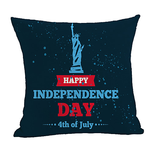 

Double Side Print Independence Day Cushion Cover 1PC Faux Linen Soft Square Throw Pillow Cover Cushion Case Pillowcase for Sofa Bedroom 45 x 45 cm (18 x 18 Inch) Superior Quality Machine Washable