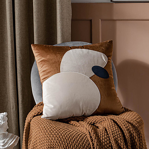 

PillowCase European Style Thicken Golden Velvet Martin Embroidered Splicing PillowCase Living Room Bedroom Sofa Cushion Cover