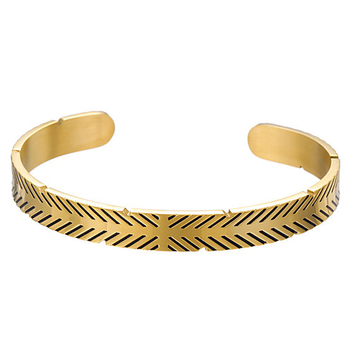 

retro titanium steel bracelet men and women simple and versatile stainless steel open bracelet hip hop punk bracelet