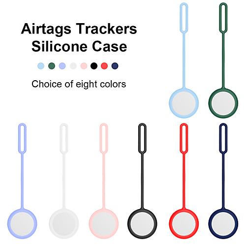 

Silicone Protective Case For Airtags Bluetooth Tracker Cover Anti-Lost Anti-Scratch Lightweight Cover with Strap Locator Tracker Protective Sleeve