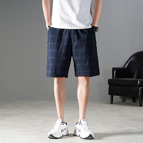 

Men's Shorts Chino Shorts Pants Solid Color Deep Blue White Army Green