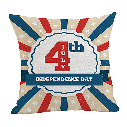 

Double Side Print Independence Day Cushion Cover 1PC Faux Linen Soft Square Throw Pillow Cover Cushion Case Pillowcase for Sofa Bedroom 45 x 45 cm (18 x 18 Inch) Superior Quality Machine Washable