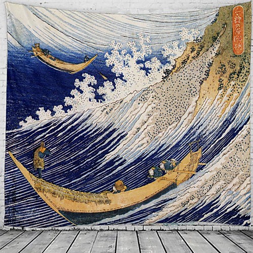 

Ukiyoe Wall Tapestry Art Decor Blanket Curtain Hanging Home Bedroom Living Room Decoration Beautiful View From The Window