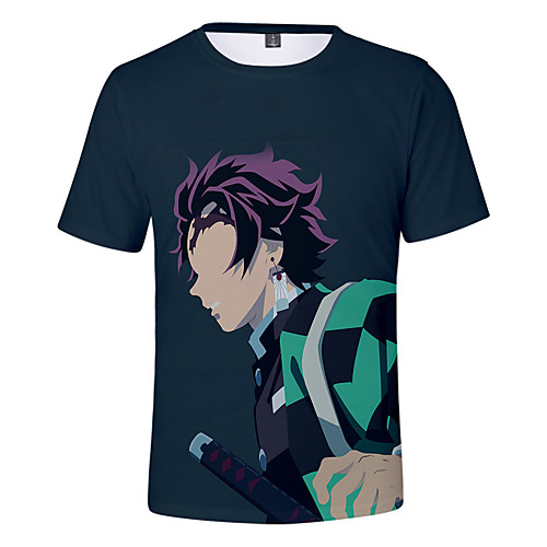 

Inspired by Demon Slayer Agatsuma Zenitsu Cosplay Costume T-shirt Terylene Graphic Printing Harajuku Graphic T-shirt For Women's / Men's