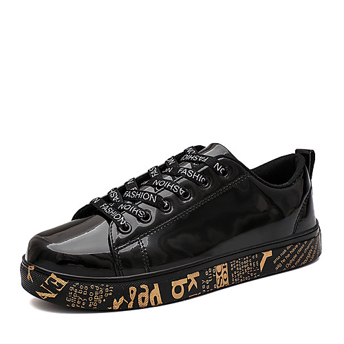 

Men's Sneakers Casual Classic Preppy Daily Office & Career PU Black Gold Silver Spring Summer