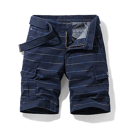 

Men's Shorts Cargo Shorts Shorts Pants Solid Colored Black Blue Red Khaki Gray