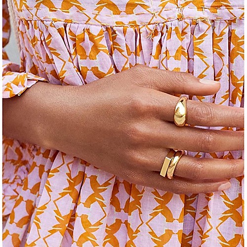 

Band Ring Classic Silver Gold Alloy Stylish Simple European 1pc 5 6 7 8 9
