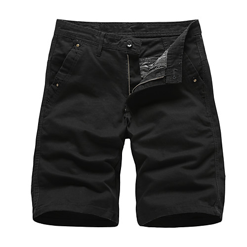 

Men's Shorts Athleisure Cycling Quick Dry Moisture Wicking Lightweight Breathable Soft Outdoor Sports Casual Daily Chinos Shorts Pants Simple Solid Color Knee Length Sporty Zipper Pocket Army Green