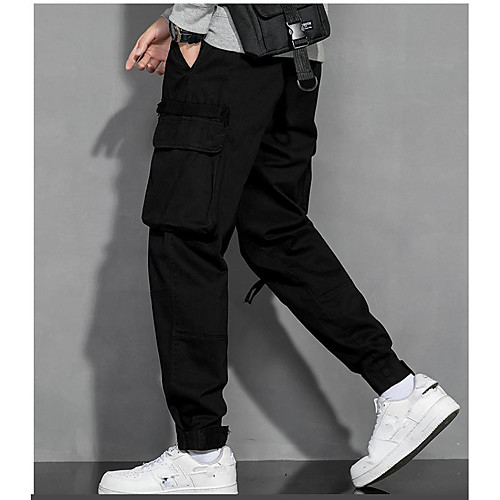 

Men's Cargo Pants Pants Solid Colored Black Army Green Khaki