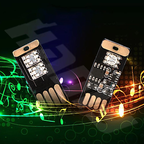

OTOLAMPARA LED USB Decorative Lamp Car Interior Atmosphere Light Mini Small USB LED RGB Club Disco Magic Stage Effect Music Rhythm Lights