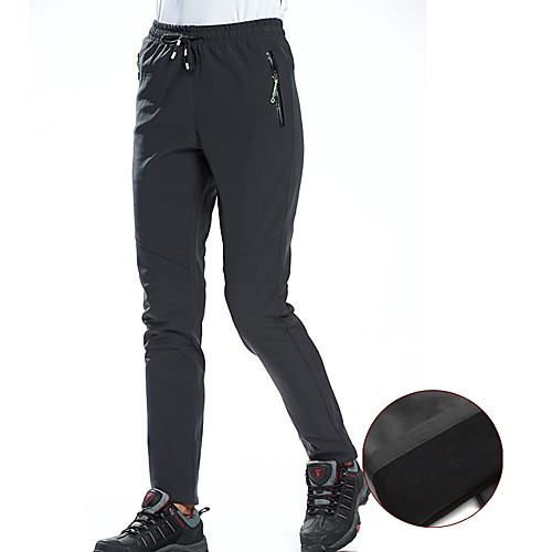 

Women's Hiking Pants Trousers Softshell Pants Winter Outdoor Thermal Warm Waterproof Windproof Breathable Fleece Elastic Waistband Drawstring Zipper Pocket Pants / Trousers Bottoms Grey Black Hunting