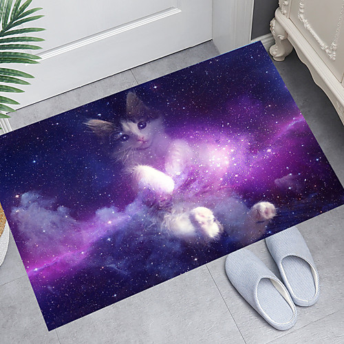 

Magic Kitten Digital Printing Floor Mat Modern Bath Mats Nonwoven / Memory Foam Novelty Bathroom