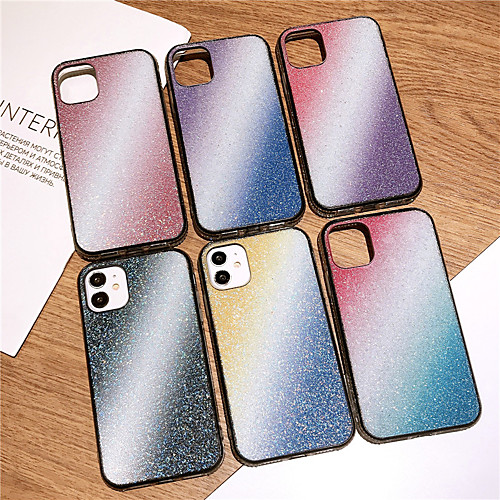 

Phone Case For Apple Back Cover iPhone 12 Pro Max 11 SE 2020 X XR XS Max 8 7 6 Shockproof Rhinestone Color Gradient TPU