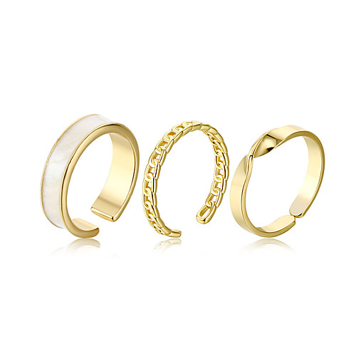 

fashion ring three-piece suit opening adjustable female ring jewelry