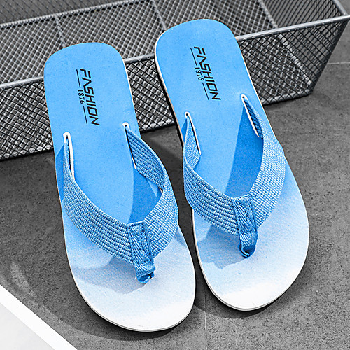

Men's Slippers & Flip-Flops Slippers Casual Beach Daily Outdoor Synthetics Breathable Non-slipping Wear Proof Booties / Ankle Boots Black Red Blue Spring Summer