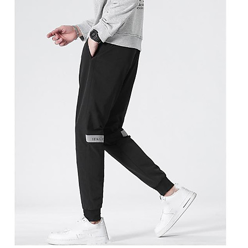 

Men's Chino Chinos Pants Pattern Graphic Ankle-Length Black