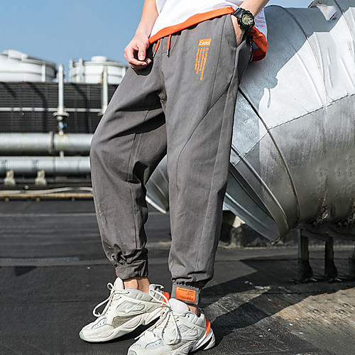 

Men's Casual / Sporty Athleisure Breathable Outdoor Sports Sport Daily Pants Tactical Cargo Pants Solid Colored Full Length Drawstring Pocket Black Khaki Green