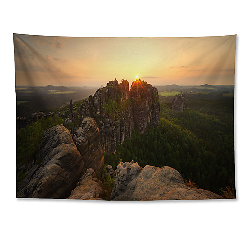 

Wall Tapestry Art Decor Blanket Curtain Hanging Home Bedroom Living Room Grand Polyester Sunset Iandscape