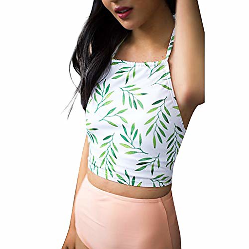 

zefotim✿womens high waisted bikini set tie knot high rise two piece swimsuits bathing suits(green,medium)