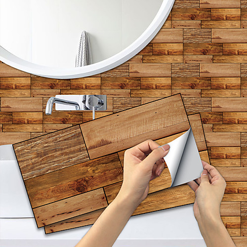 

Imitation Wood Grain Ceramic Tile Kitchen Bathroom Self-adhesive Paper Waterproof And Oil-proof Sumac Wood Grain Sheet Self-adhesive Decorative Wall Stickercker