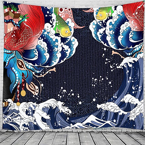 

Ukiyoe Wall Tapestry Art Decor Blanket Curtain Hanging Home Bedroom Living Room Decoration Beautiful View From The Window