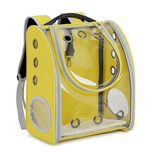 

Dog Cat Pets Carrier Bag Travel Backpack Shoulder Messenger Bag Dog Carrier Backpack Adjustable Portable Breathable Solid Colored Classic PVC puppy Small Dog Training Outdoor Hiking Black Yellow Red