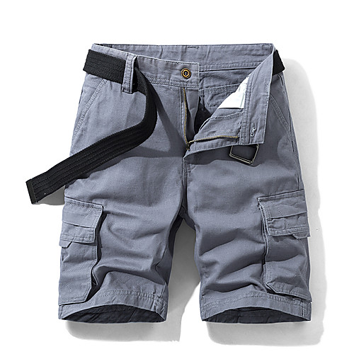 

Men's Shorts Cargo Shorts Loose Shorts Pants Solid Colored ArmyGreen Blue Gray Khaki Black