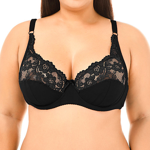 

Women's Bras & Bralettes Push-up 3/4 Cup Jacquard Sexy Sexy Blue