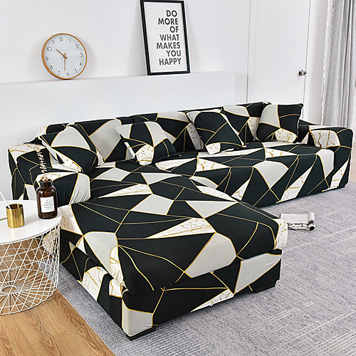 

1 Pc Geometric Black White Sofa Cover Elastic Sofa Cover To Living Room Pet Sofa Dust Cover Recliner Sofa Cover