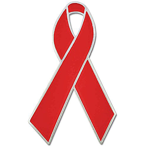 

pinmart red awareness heart disease ribbon enamel lapel pin