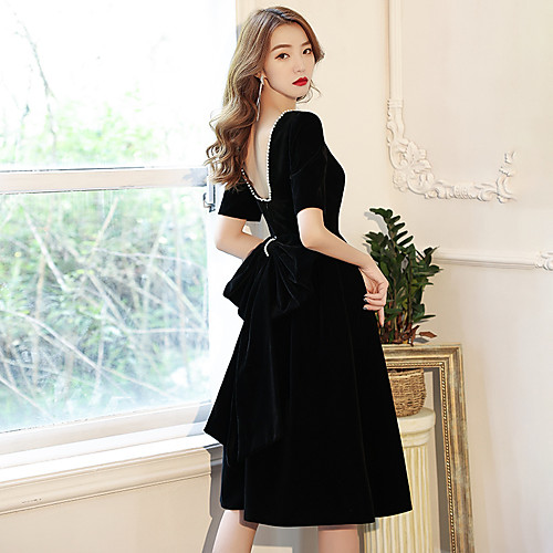 

black french evening dress skirt female 2021 new niche dignified atmosphere celebrities can usually wear open back dresses