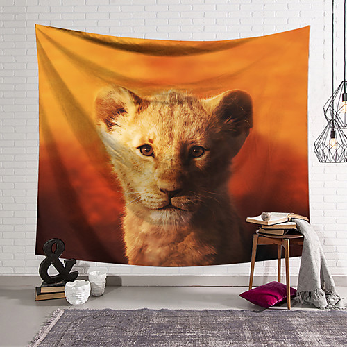 

Animal Wall Tapestry Art Decor Blanket Curtain Hanging Home Bedroom Living Room Decoration Polyester Lion