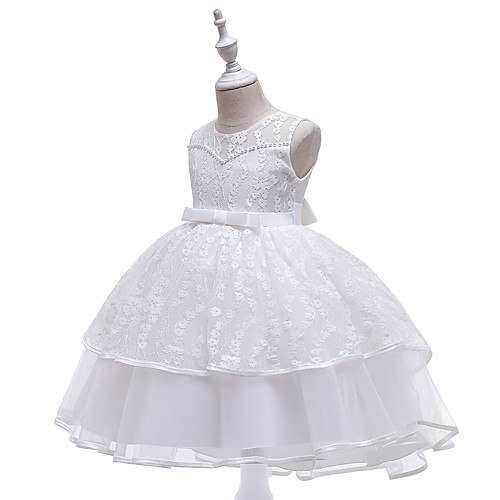 

Princess Dress Party Costume Flower Girl Dress Girls' Movie Cosplay Christmas New Year's Golden White Red Dress Christmas Halloween Children's Day Polyester / Cotton