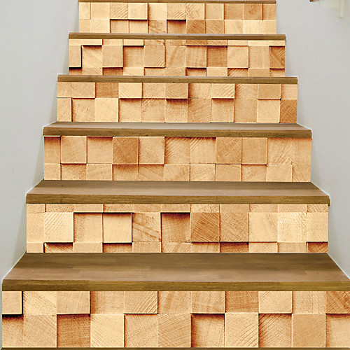 

Creative 3d Staircase Sticker Bump Wood Grain Diy Imitation Decoration Home Sticker Waterproof 3d Stereo Wall Sticker