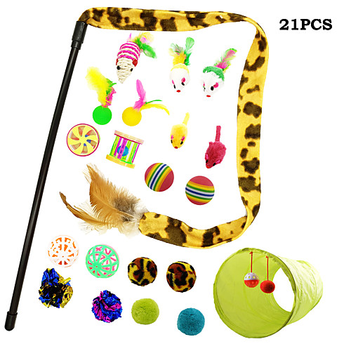 

Ball Teaser Feather Toy Squeaking Toy Collapsible Cat Tunnel Tube Cat Kitten 20pcs Ball Pet Friendly Foldable Retractable Adorable Plastic Plush Gift Pet Toy Pet Play