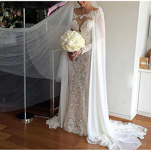 

Sleeveless Elegant Chiffon Wedding Party Women's Wrap With Solid