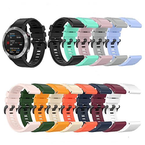 

Watch Band for Garmin Fenix 6 / Fenix 5 Plus / Fenix 5 Garmin Sport Band / Classic Buckle / Modern Buckle Silicone Wrist Strap for Garmin Fenix 6