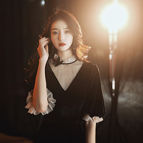 

black can usually wear dress skirt, usually can wear banquet temperament evening dress skirt 18-year-old adult girl