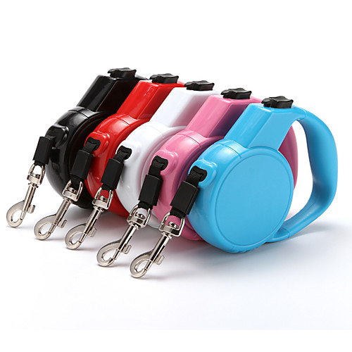 

Dog Cat Training Leash Dog Leash Pet Walking Leash Retractable Adjustable Flexible Escape Proof With Anti-Slip Handle Outdoor Walking Footprint / Paw Nylon Small Dog Medium Dog White Black Red Blue