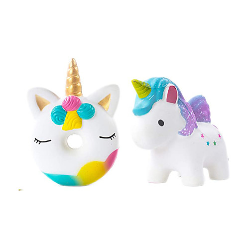 

Squishies 2 Pcs Unicorn Donut Galaxy Unicorn Squishy Slow Rising Jumbo Kawaii Toys for Kids