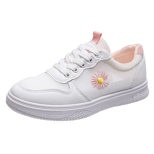 

Women's Sneakers White Shoes Wedge Heel PU Pink Green