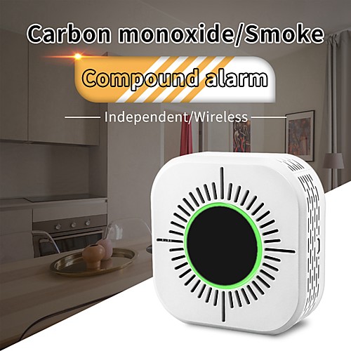 

2 in 1 co smoke & carbon monoxide detector alarm for smart home alarm security 433mhz ring alarm system