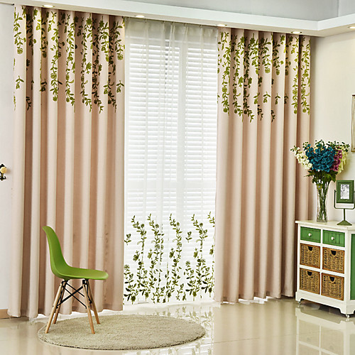 

Two Panel Korean Pastoral Style Thick Embroidered Curtains For Living Room Bedroom Dining Room Children's Room Curtains