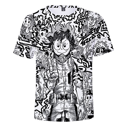 

Inspired by My Hero Academia / Boku No Hero Cosplay Cosplay Costume T-shirt Terylene Graphic Printing T-shirt For Women's / Men's